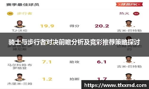 骑士与步行者对决前瞻分析及竞彩推荐策略探讨